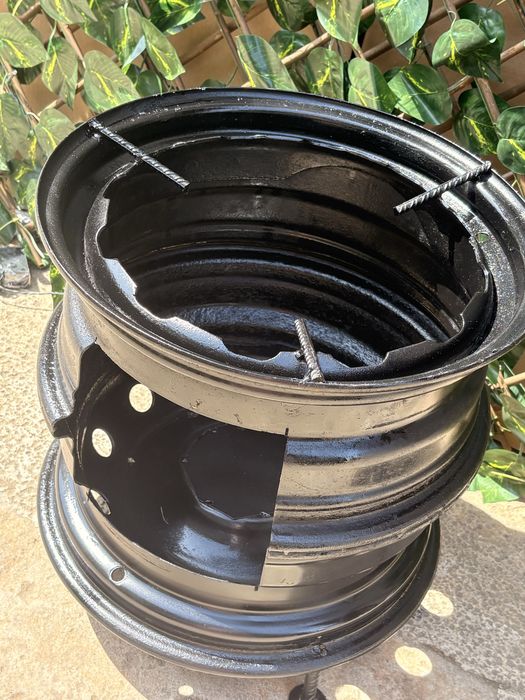 Soba din janta de masina pt gratar , fara usa, lucioasa