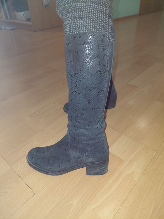 Сапоги замша турция