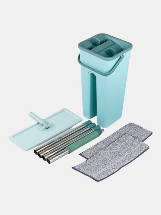 Умная швабра с отжимом и ведром для мытья пола, окон и стен