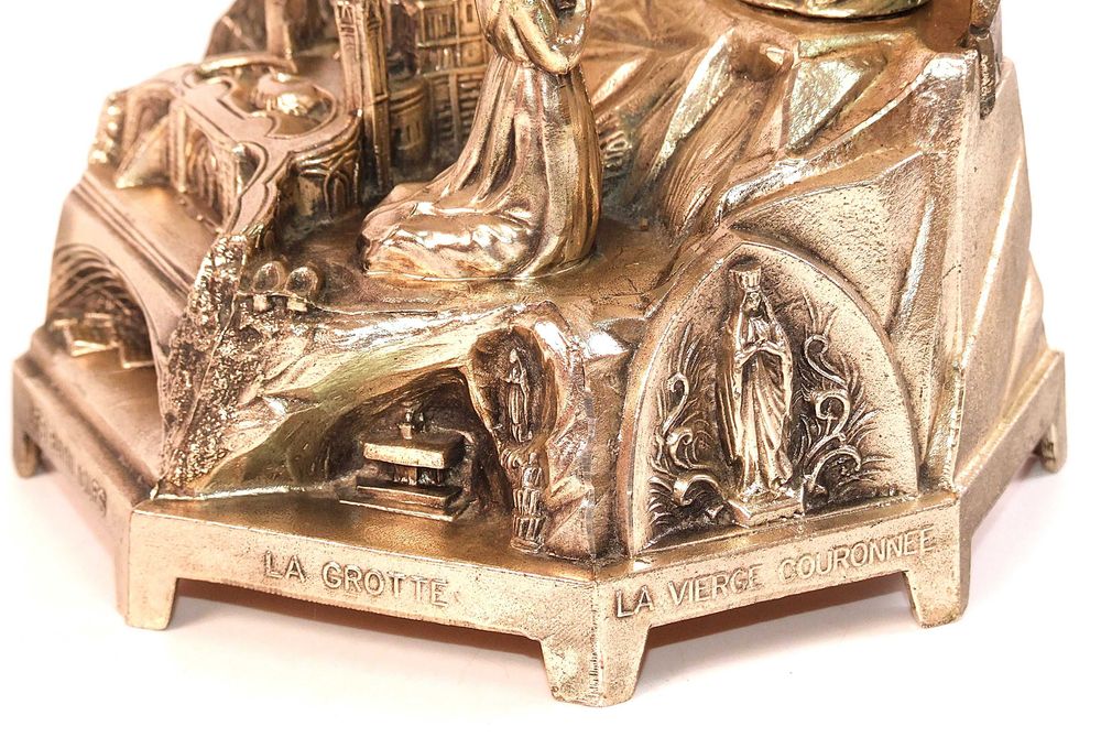 Aparitiei Fecioarei Maria în fata Sfintei Bernadette (statueta muzicala religioasa), mecanism elvetian AB Suisse, perfecta stare