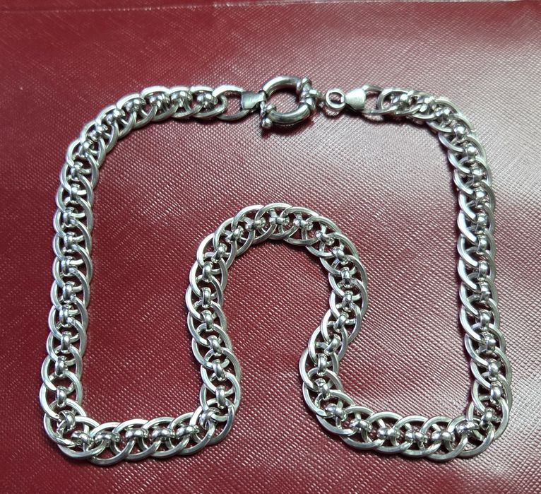 Сребърен синджир 68.68гр /52см