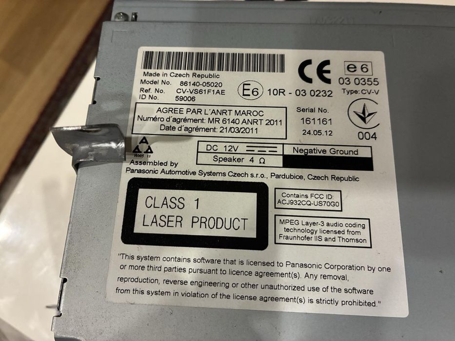 Опигинална мултимедия Toyota Avensis T27