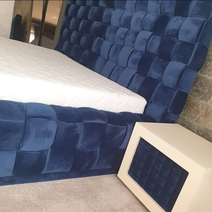 Pat dormitor tapitat impletit manual