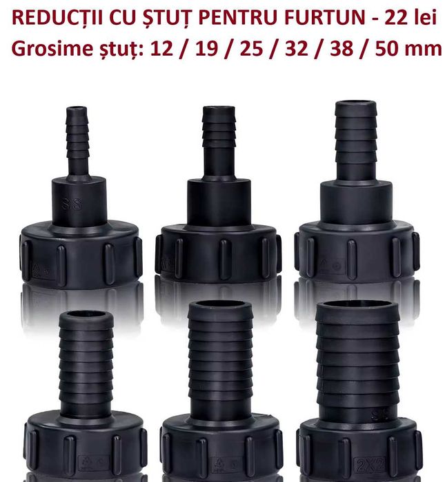 Adaptor / reductie pentru bidon IBC/cub (bazin 1000L) - diverse modele