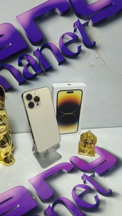 iPhone 14 PRO MaX 5G Gold 128GB Baterie Originală:86%.Preṭ fix!