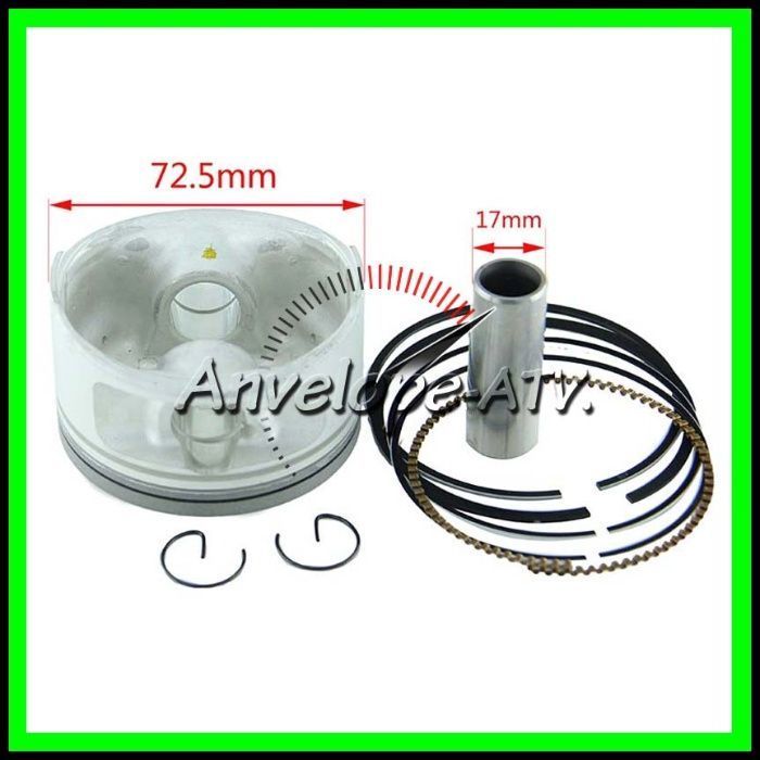 Piston atv LINHAI 300 72.5MM cu Teflon cu Segmenti Sigurante Bolt