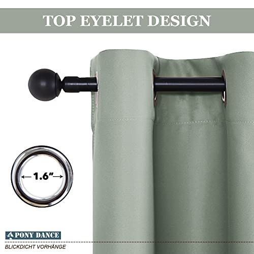 Топлоизолационни Завеси с метални халки Шампаньово Зелени, PONY DANCE