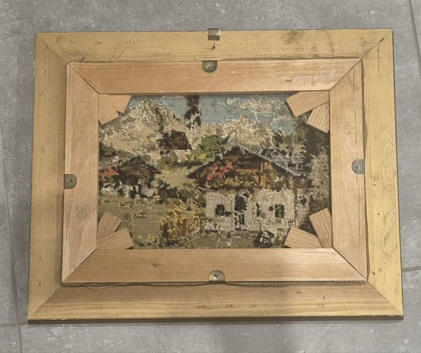 Стар гоблен - ръчно изработен с рамка