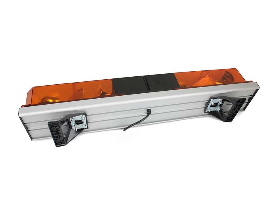 Rampă girofar halogen 12V – bară avertizare auto portocalie