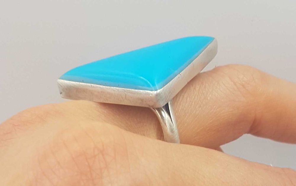 Superb inel vintage din argint model supradimensionat