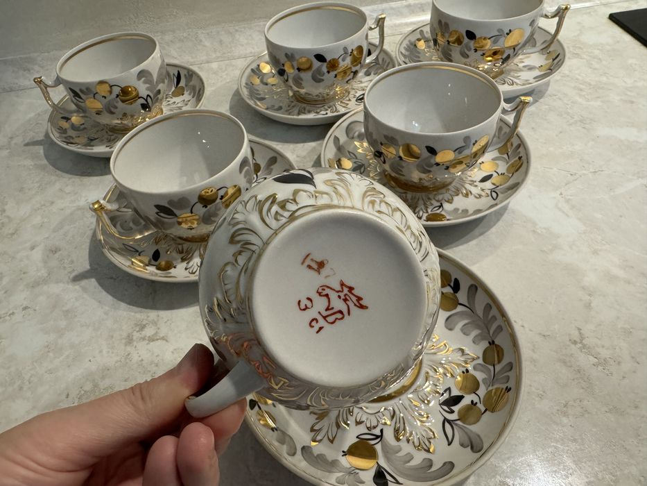 Чайные пары сервиза ДФЗ Вербилки СССР