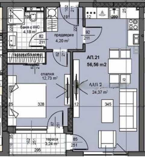 Продава се Двустаен апартамент в Пловдив, Тракия - 66 кв.м за 1107 €/кв.м - Снимка #1