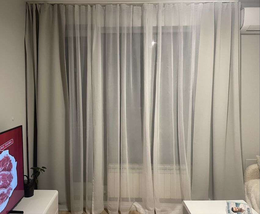 Два броя сиви завеси