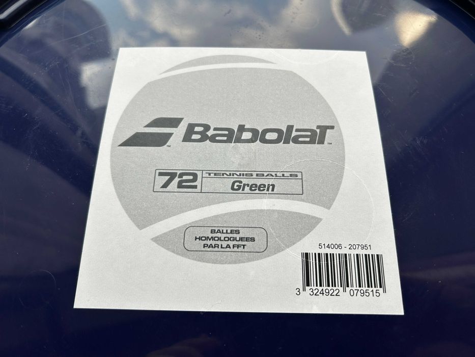 Корзина с Babolat Green 72 новыми мячами