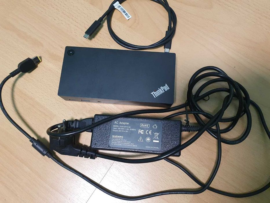 Docking Station Lenovo ThinkPad USB-C Dock 40A9 DK1633 Pachet Complet