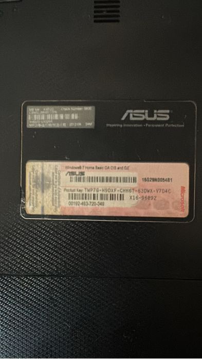 Ноутбук: Asus, windows 7, intel - i5 (3210m)
