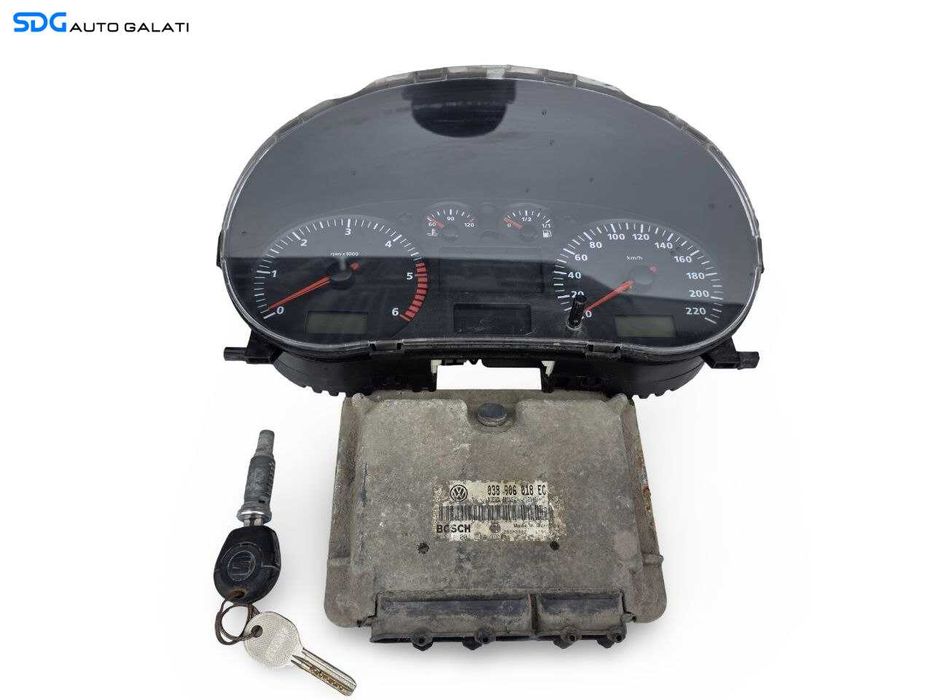Kit Pornire ECU Calculator Motor Ceas Ceasuri Bord Contact cu Chei Cheie CIP Imobilizator Seat Ibiza 1.9 TDI 2002 - 2008 Cod 038906018EC [LS1226]