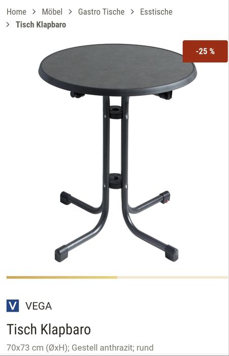 Mese rotunde pliabile