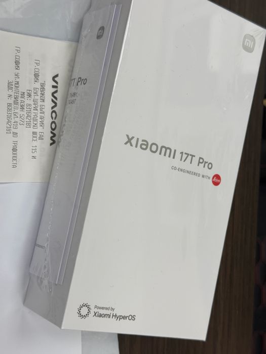 ЗАПЕЧАТАН 512GB Xiaomi 17T Pro Vivacom Гаранция 2028 Black