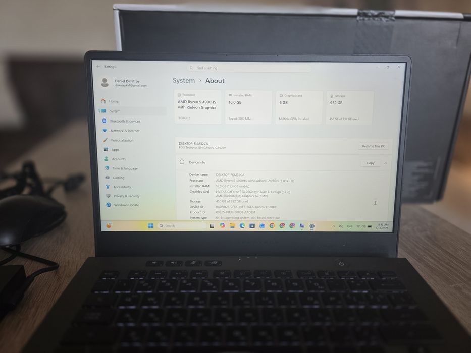 ASUS ROG Zephyrus G14 (GA401IV)