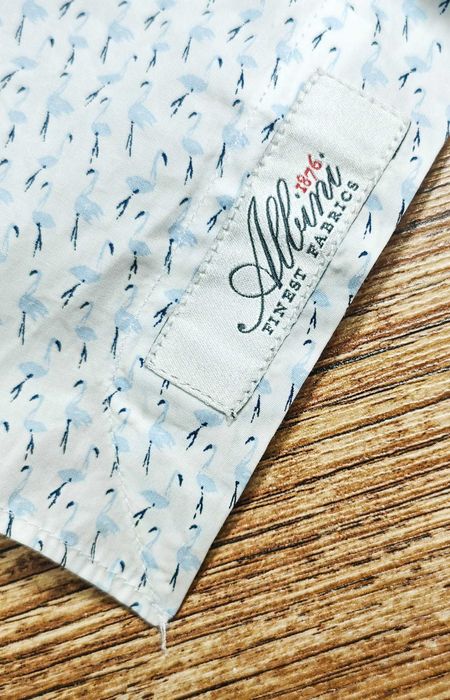 Brancaccio Flamingo Slim fit Albini  Оригинална мъжка риза размер 18 / 45 / XL