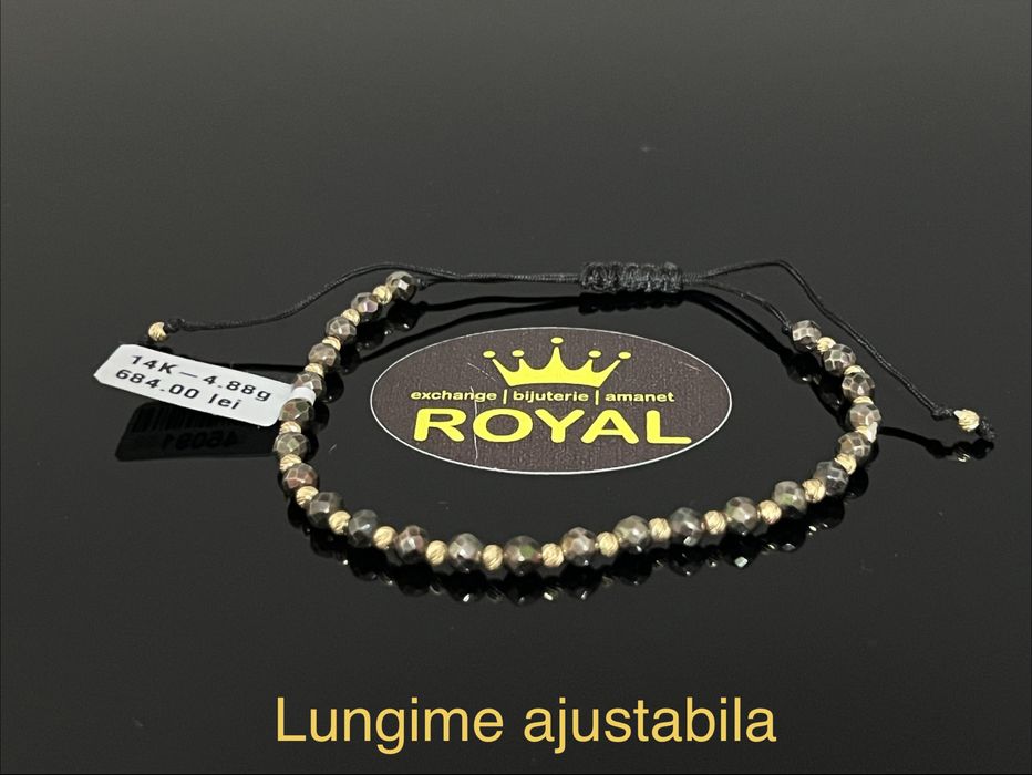 Bijuteria Royal CB : Bratara cu snur aur 14k 4,88gr