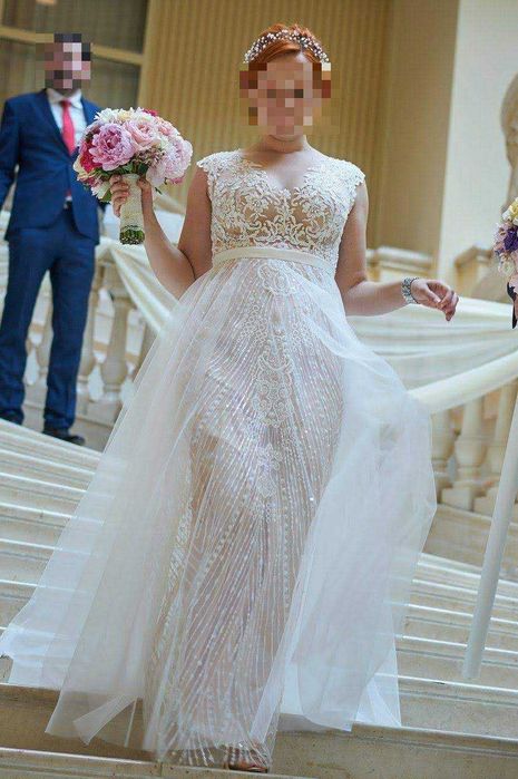Rochie de mireasa Natalia Vasiliev, A-line, marimea 38/ M