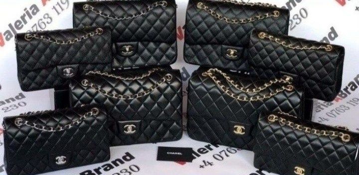 Geanta damă,model Jumbo,logo metalic auriu sau argintiu, France, saculet, etichetă