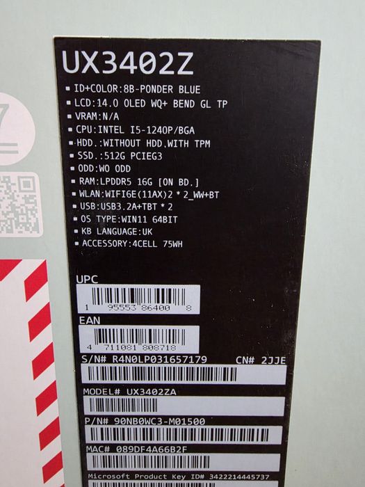 Asus Zenbook 14" OLED touch ca nou