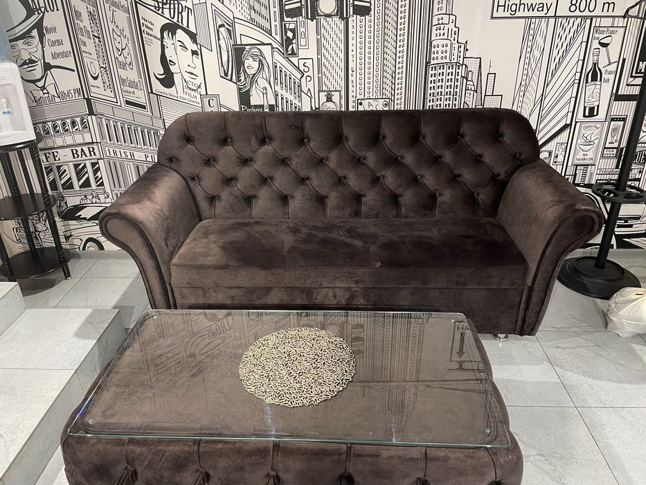 Продам диван и столик честер б/у