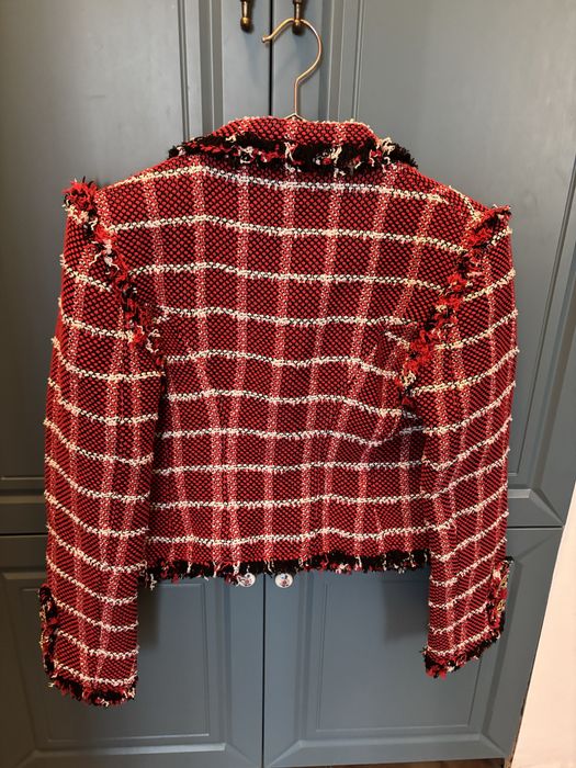 Sacou din tweed Zara S cu nasturi aurii