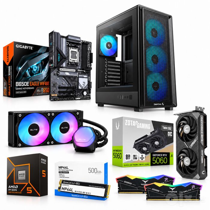 Игровой ПК на Ryzen 5 9600X + RTX 5060