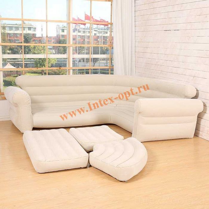 Диван Уголок Надувной-203х257х76 см Intex Доставка бесплатно
