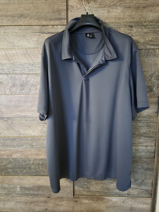 Tricou polo bărbătesc gri, material sport respirabil, mărime 4XL