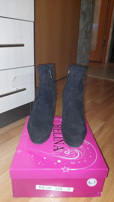 Полусапожки замшевые