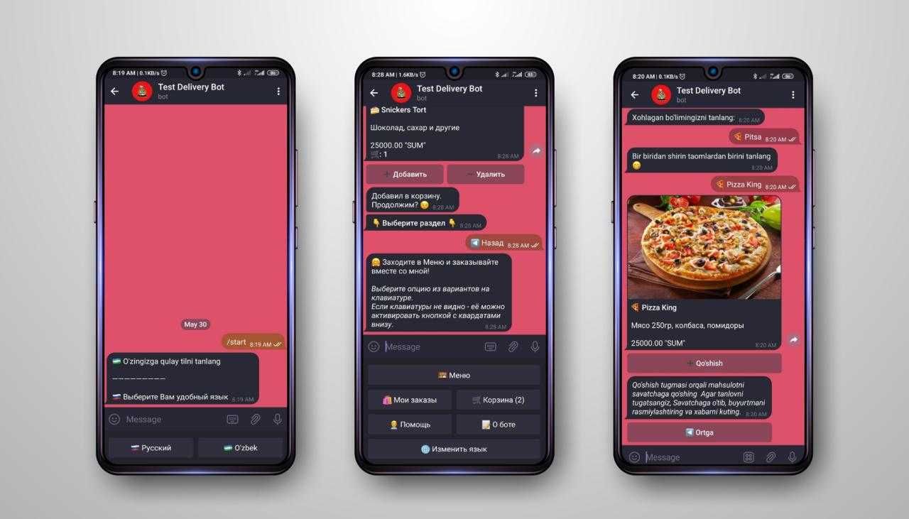 Telegram bot для кафе, быстрого питания, меню. ПО НИЗКИМ ЦЕНАМ ! - Reklama,  poligrafiya, marketing, internet Toshkent на Olx
