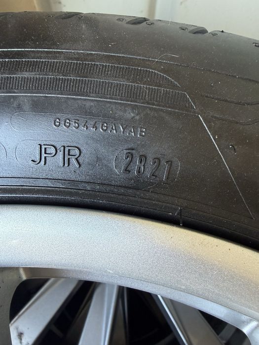 Оригинални Mercedes W223/V223 19’’, 8.5J, OEM A2234013100, комплект 4 бр. с гуми Goodyear, DOT 2821.