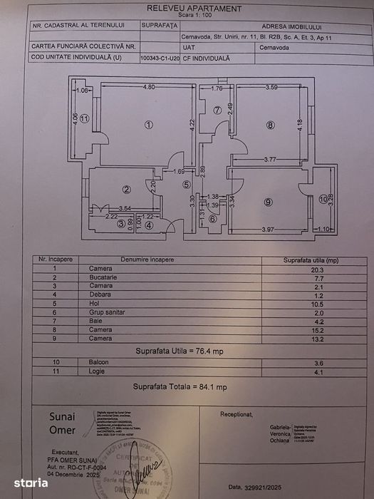 Vand apartament 3 camere Cernavoda