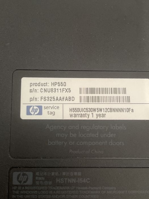 Laptop HP 550 ( incomplet piese de schimb )