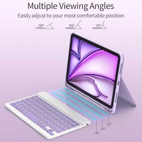 Нов Калъф с Bluetooth клавиатура за таблет iPad Air 11 M3/M2, Pro 11