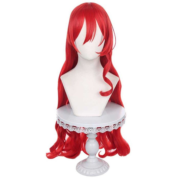 Перука за косплей Himeko Genshin Impact Navia с дълга коса 2 вида руса червена
