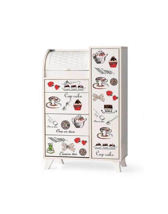 Кухненски бюфет шкаф с кутия за хляб Cup cake
