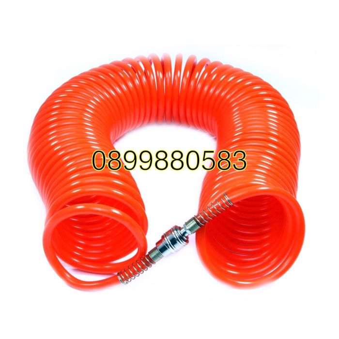 Спираловиден маркуч за въздух 8х12мм с бързи връзки 20м Mar-Pol