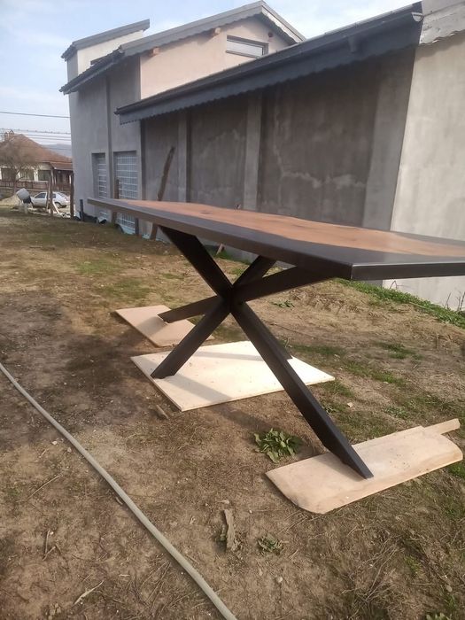 Masa stejar si rasina epoxidica 250x90cm 0