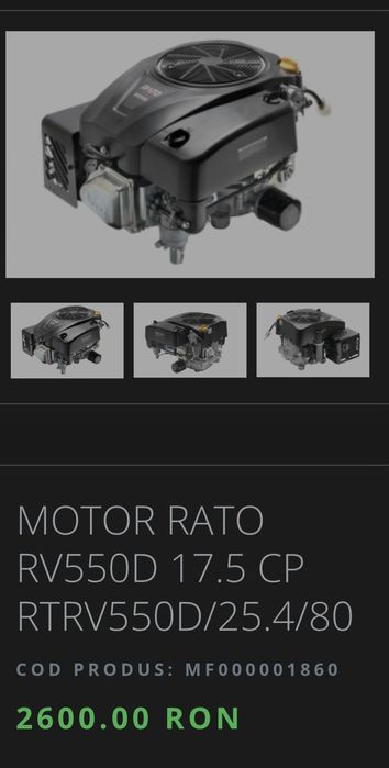 Motor tractoras de tuns iarba RATO 10CP , 15CP , 17.5 CP NOU
