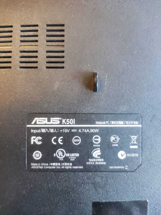 Ноутбук ASUS K50I по запчастям