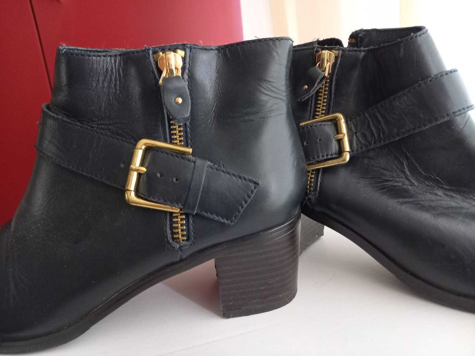 Vand botine de piele naturala albastra nr 37 brat 24 cm
