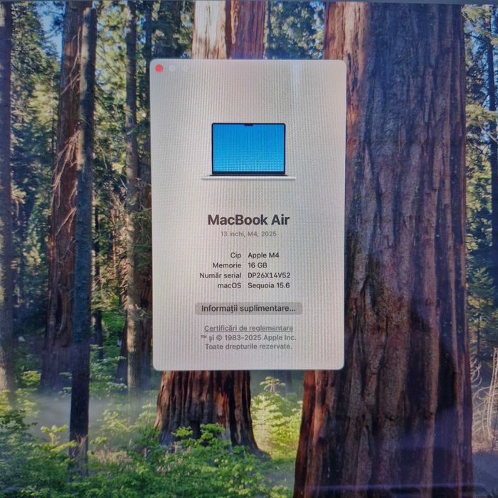 Laptop Apple MacBook Air 13 M4 16GB 512GB Garantie Zeus Amanet Militar