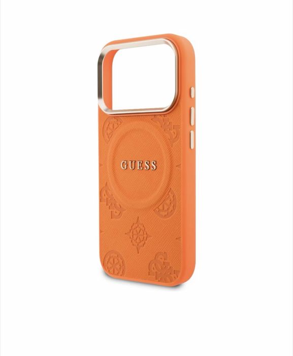 Защитен калъф GUESS Peony Hot Stamp Mag Safe,оранжев, за iphone 17 pro