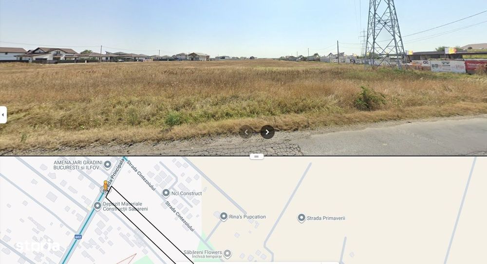 Teren intravilan 10.000 mp, Sabareni, Giurgiu | Deschidere 33 ml
